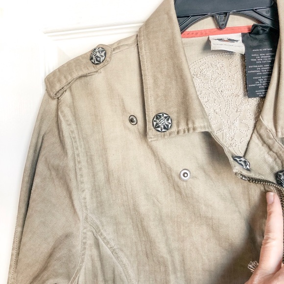 EUC Harley Davidson Cotton Motorcycle Jacket - Picture 4 of 8